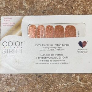 Color Street Rose Copper Glitter Nail Strips